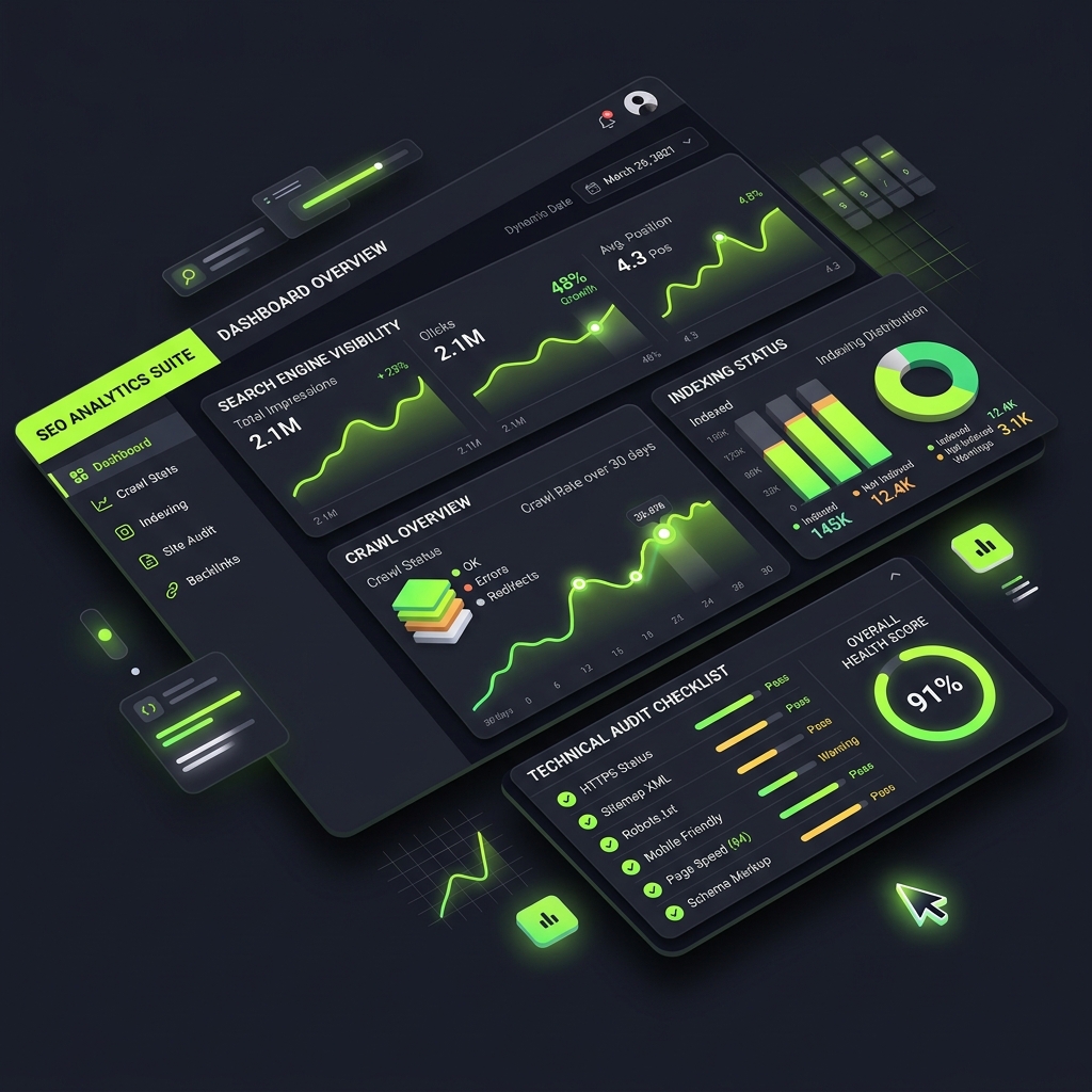 SEO audit data checklist visualization